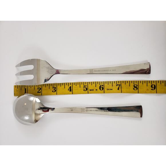 Zwilling JA Henckels Kingwood Serving Spoon Fork Glossy 18/10 Stainless set of 2 - Picture 4 of 5